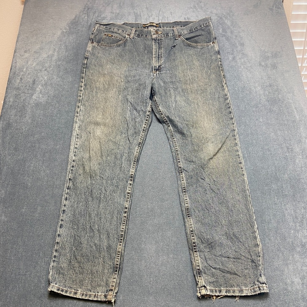 VTG Lee Jeans Mens Blue Denim Straight Leg Mid Wash All Day Comfort Regular Fit